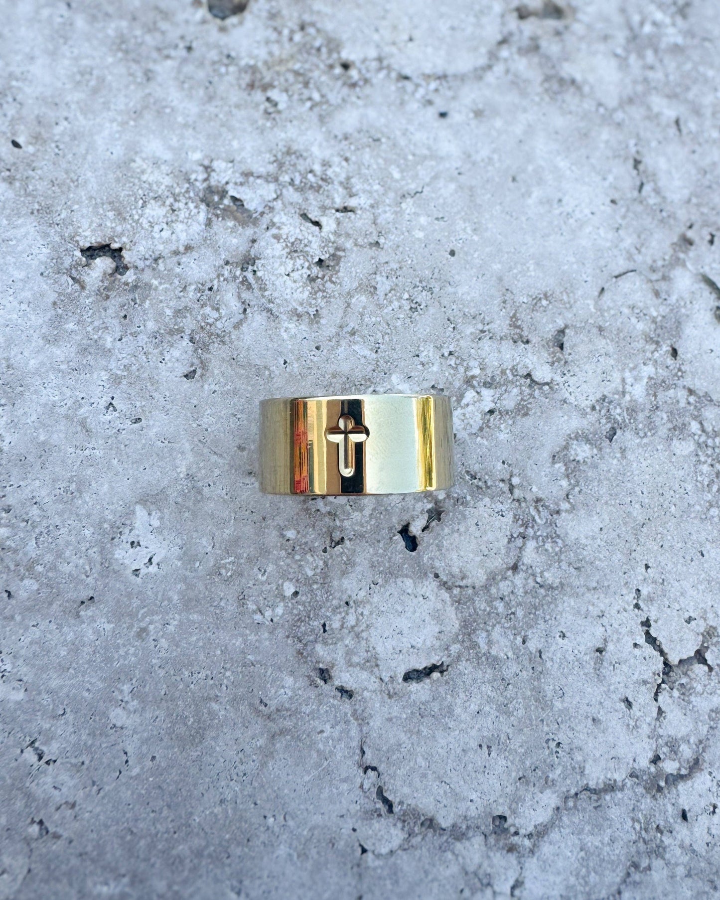 Gold Cross Ring