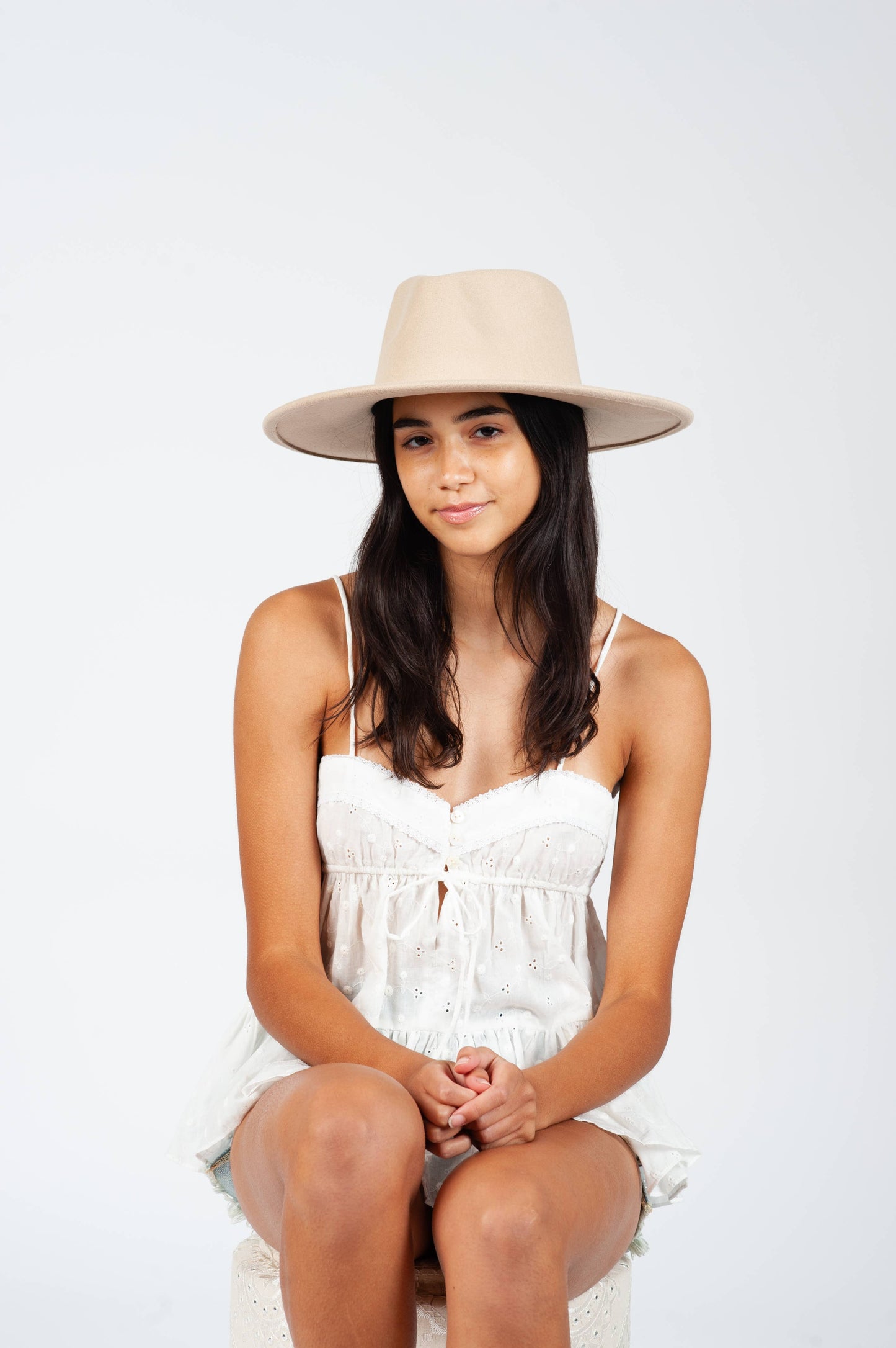 HBL1029-Ariel Vegan Felt Rancher - DUNE