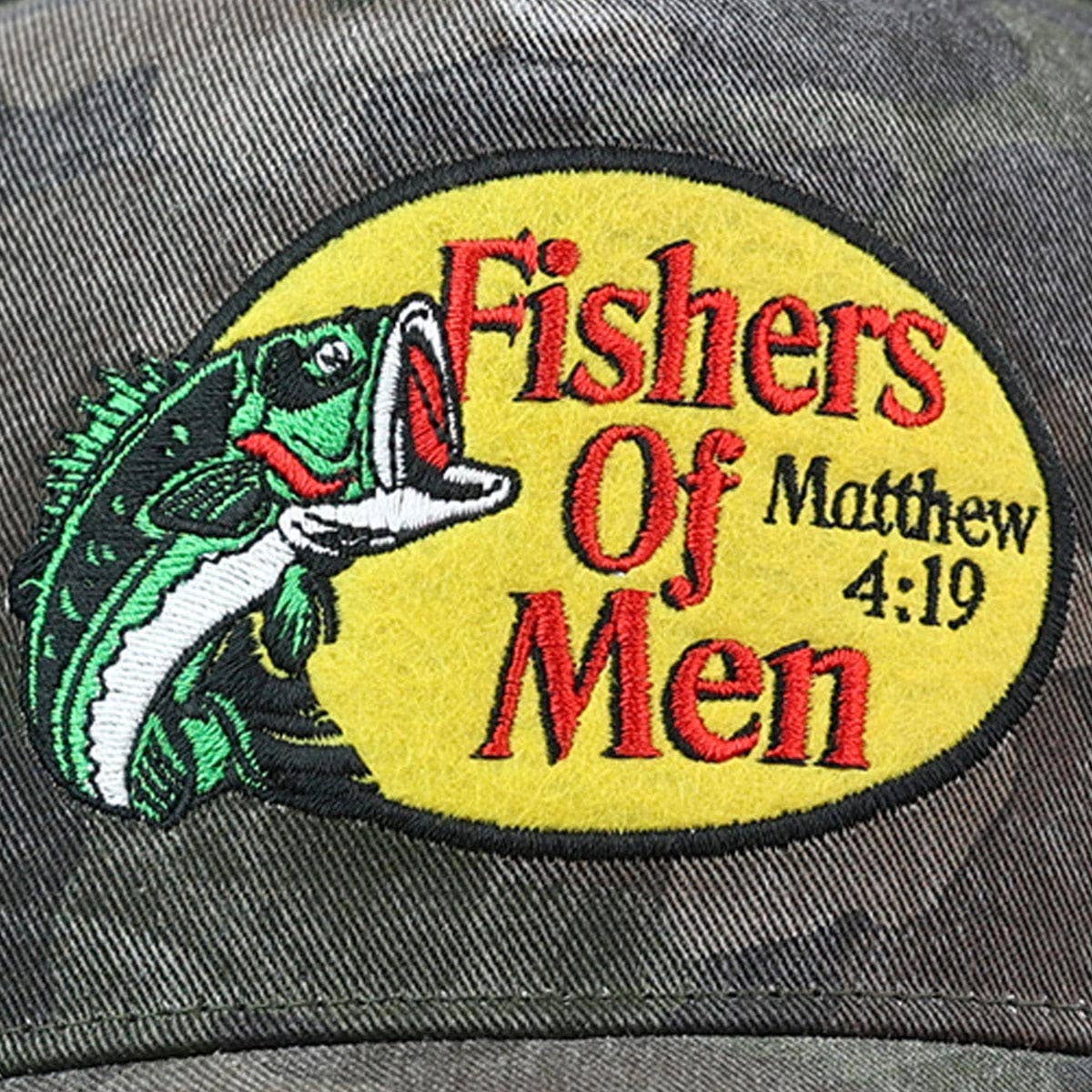 Kerusso Mens Baseball Cap Fishers Of Men Camo