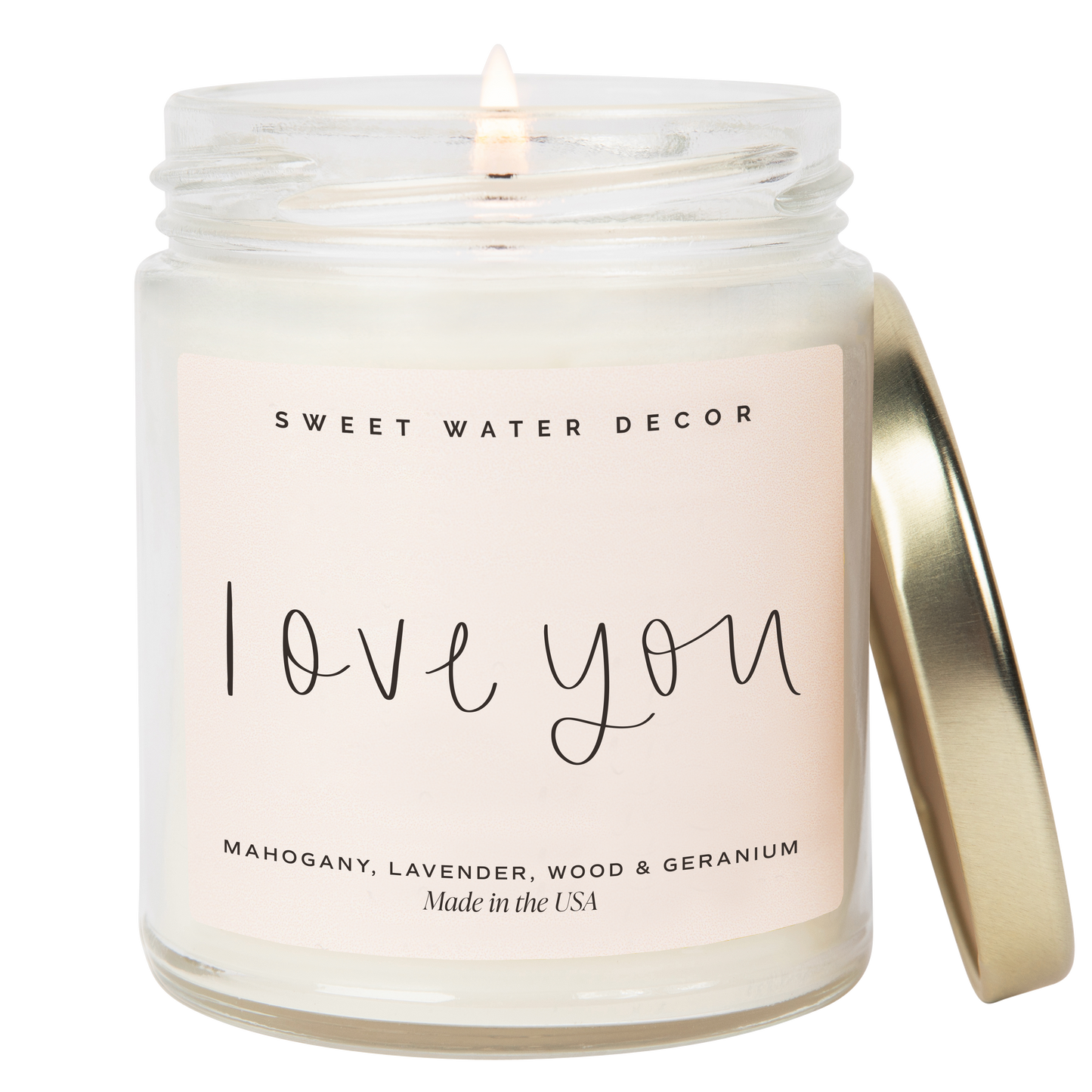 Love You 9 oz Soy Candle - Valentine's Day Gifts & Decor