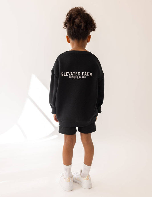 Kingdom Club Black Kids Crewneck