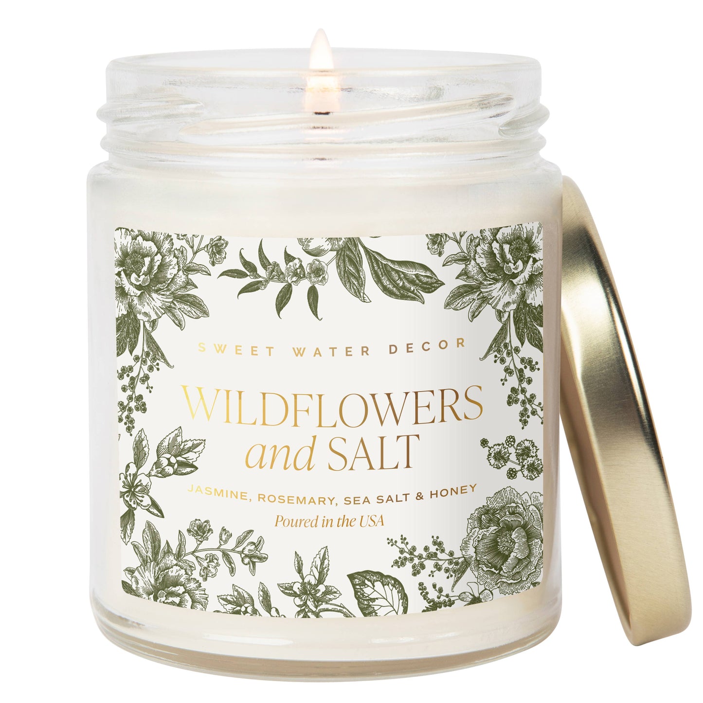 Wildflowers and Salt 9 oz Soy Candle - Spring Decor & Gifts