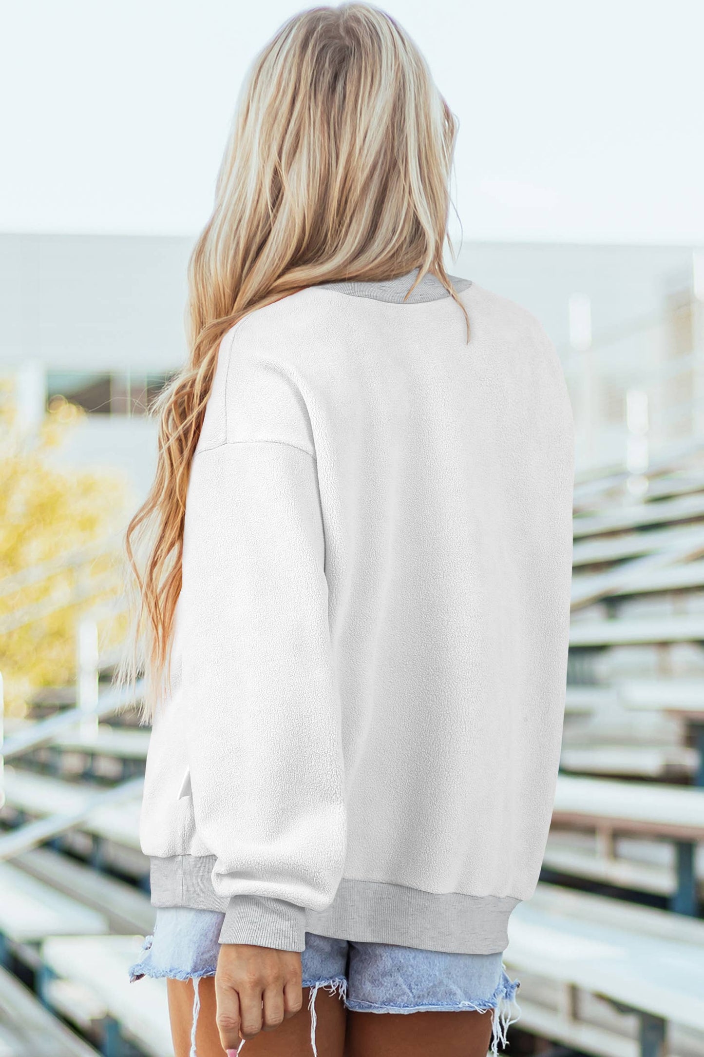 FAITH/ JESUS Double Side Reversible Mock Neck Sweatshirt