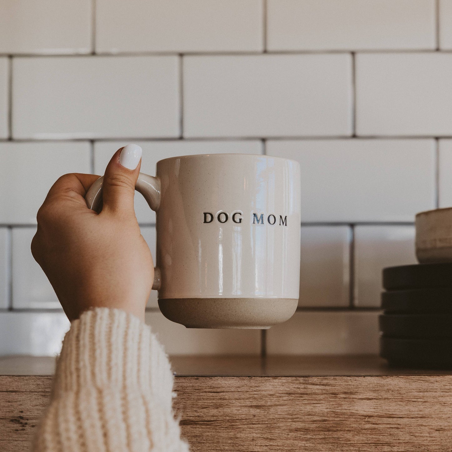 Dog Mom Stoneware Coffee Mug - Gifts & Home Decor