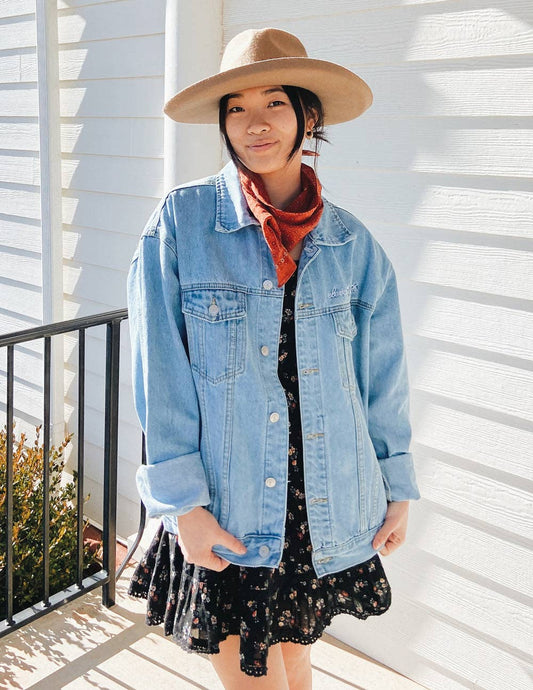 What a Friend In Jesus Denim Jacket: S