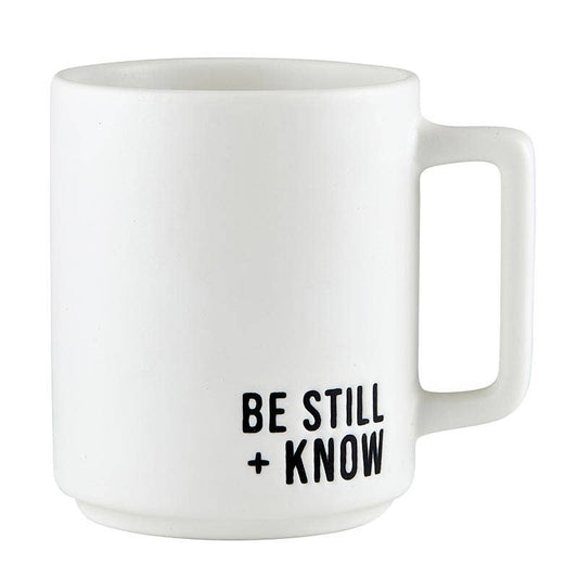 Matte Café Mug - Be Still + Know