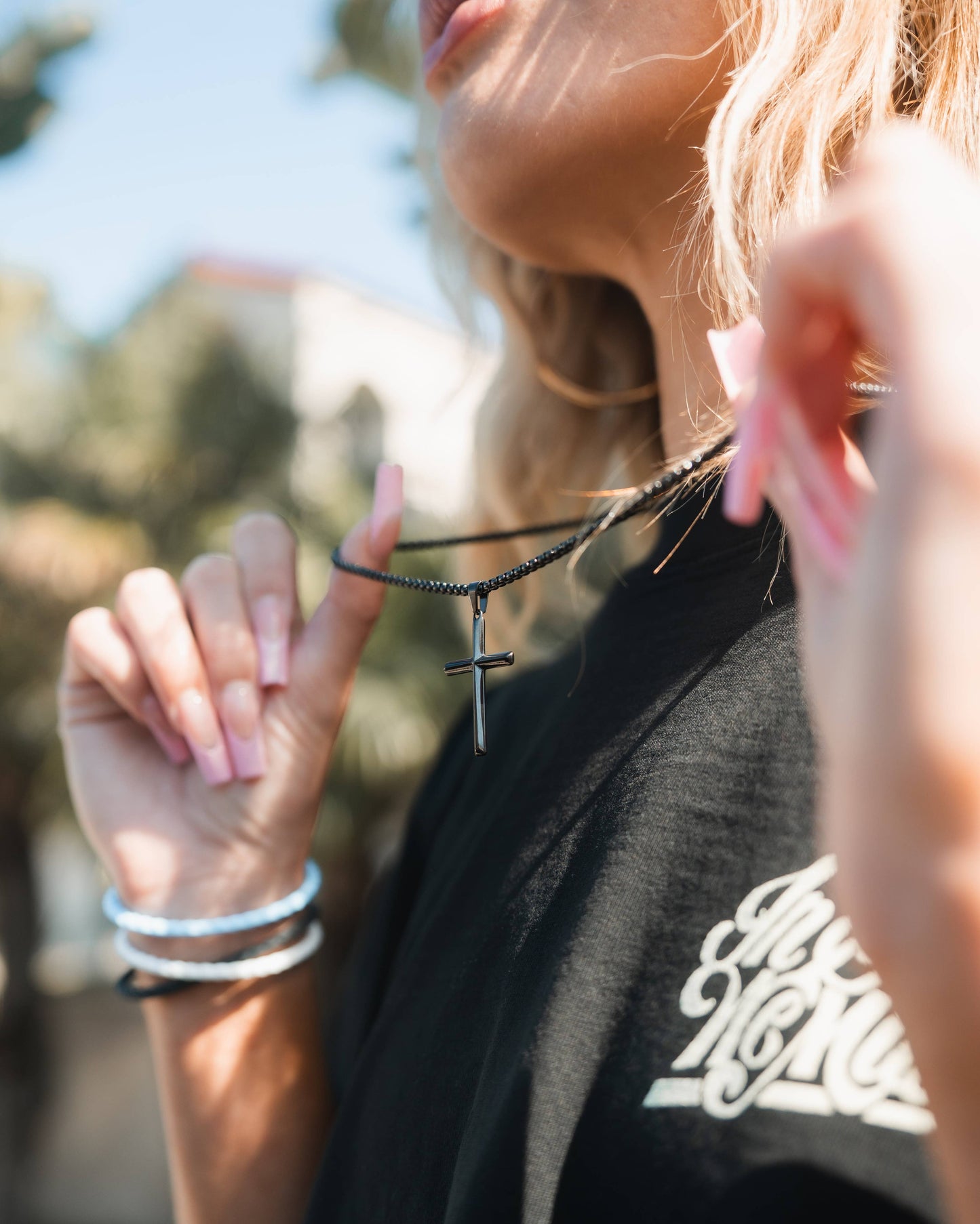 Black Cross Necklace